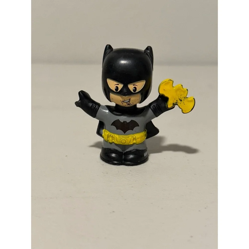 Batman Little People Fisher-Price DC Super Friends Figure Grey Black Suit Toy